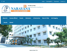 Tablet Screenshot of narayananursingcollege.com